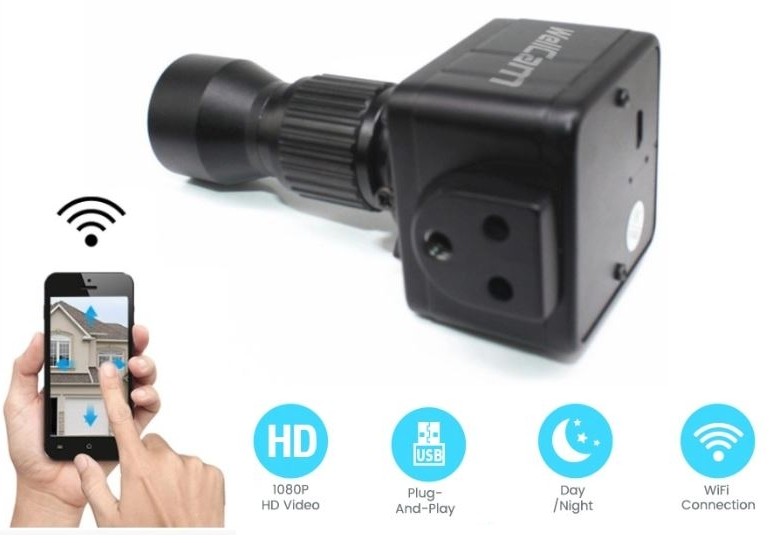 Mini-WLAN-Kamera für Mobilgeräte mit FULL-HD-Auflösung und 20-fachem optischem ZOOM-Zoom