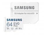 MicroSDXC-Karte mit 64 GB SAMSUNG EVO + mit Adapter