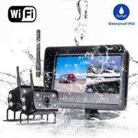Wasserdichtes AHD-WLAN-Set - 7" LCD-Monitor + 2x Kamera