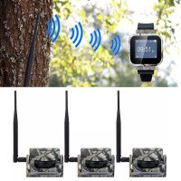 WiFi Jagdalarm SET - 1 Empfänger (Uhr) + 3 PIR-Sensoren
