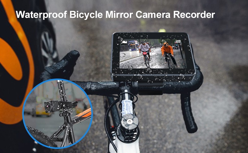 Wasserdichte IP68-Fahrradkamera mit Monitor-Set