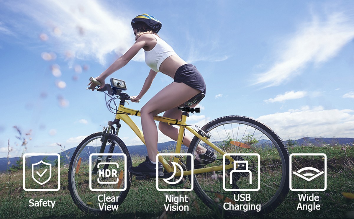 Fahrrad-Überwachungskamera mit Monitor