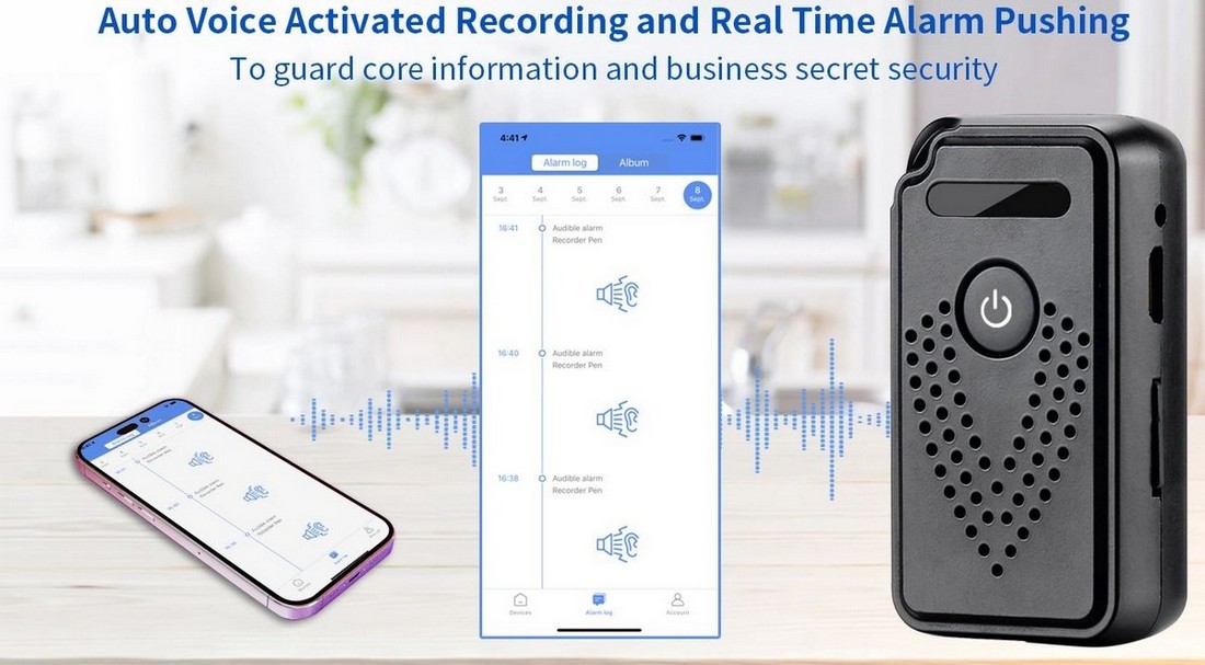 WIFI-APP Audio-Voice-Recorder, gesteuert über Ihr Mobiltelefon