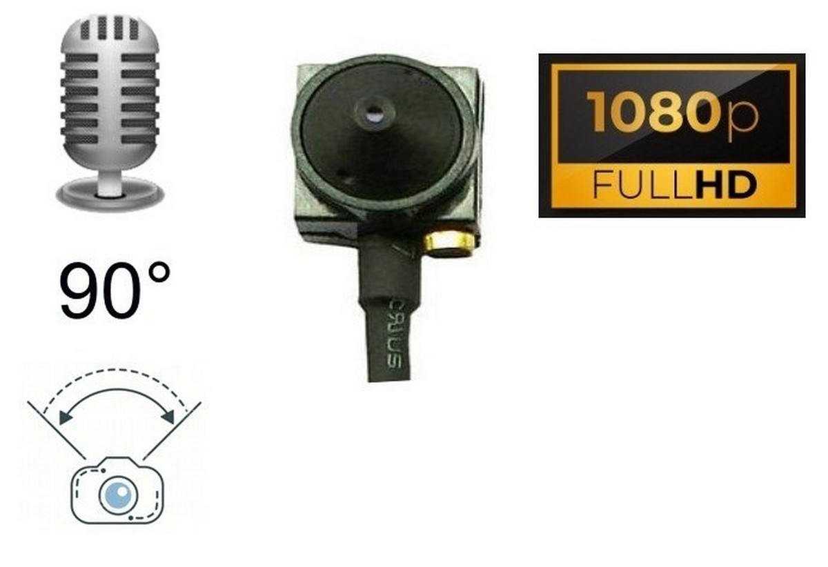 FULL-HD-Lochkamera 90°-Winkel-Audioaufnahme-Miniaturkamera