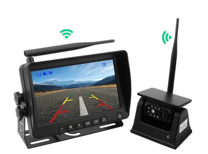 Rückfahrset Funk Solar Magnetkamera mit 7" Monitor