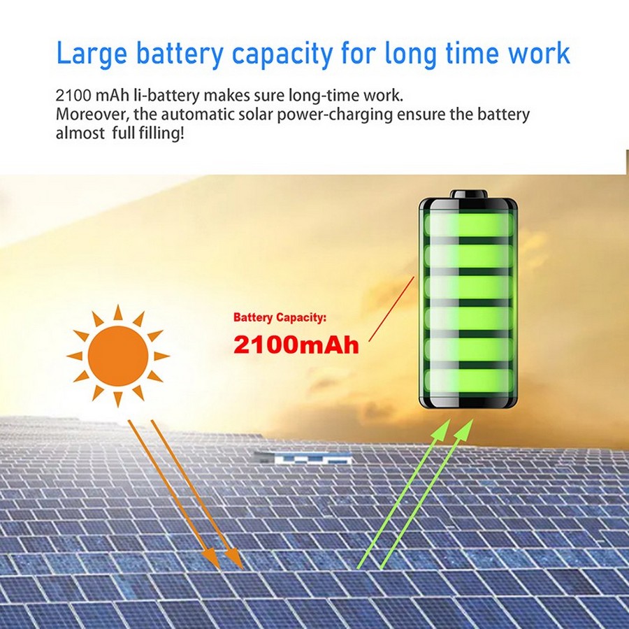 wiederaufladbare 2100mAh Batterie Solarenergie