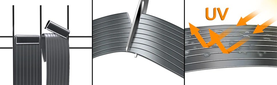 Lamellen in das Netz - PVC-Lamellen, hohe Widerstandsfähigkeit
