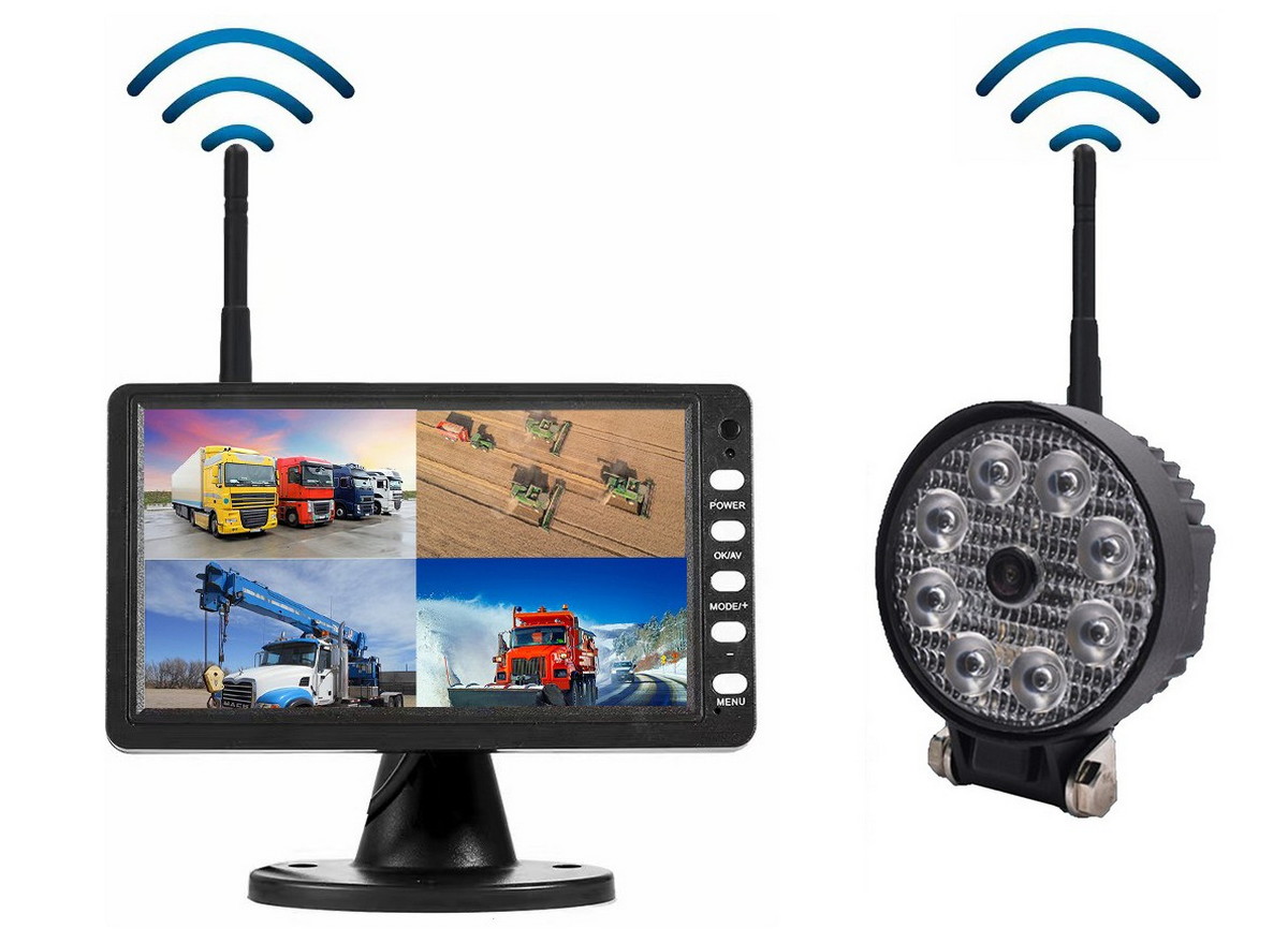 Rückfahrset WiFi-Kamera 120° mit 720P AHD mit 8x LED-Licht + 7" digitaler LCD-Monitor