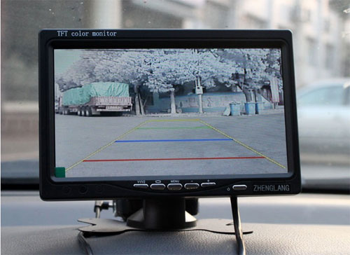 Parkplatz mit IR-LED Kamera eingestellt