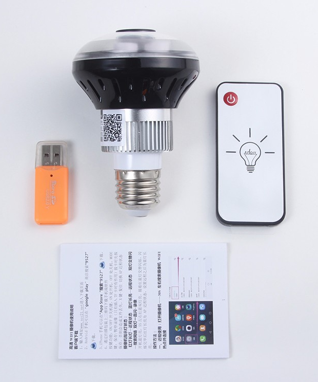 wifi Kamera in LED-Lampen versteckt