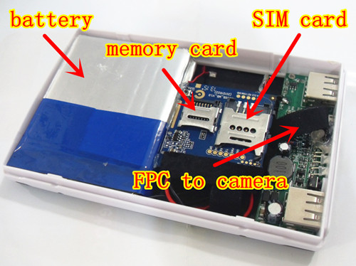 Gsm Powerbank mit Kamera auf SIM-Karte