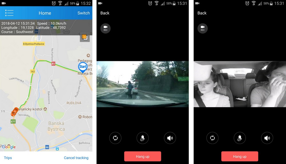 3g Autokamera mit GPS - Tracking über App