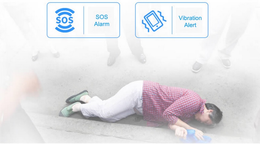 Qbit Vibration und SOS Alarm