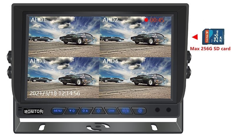 Hybrid-Auto-Monitor-Maschine 7-Zoll-Unterstützung SD-Karte 256 GB