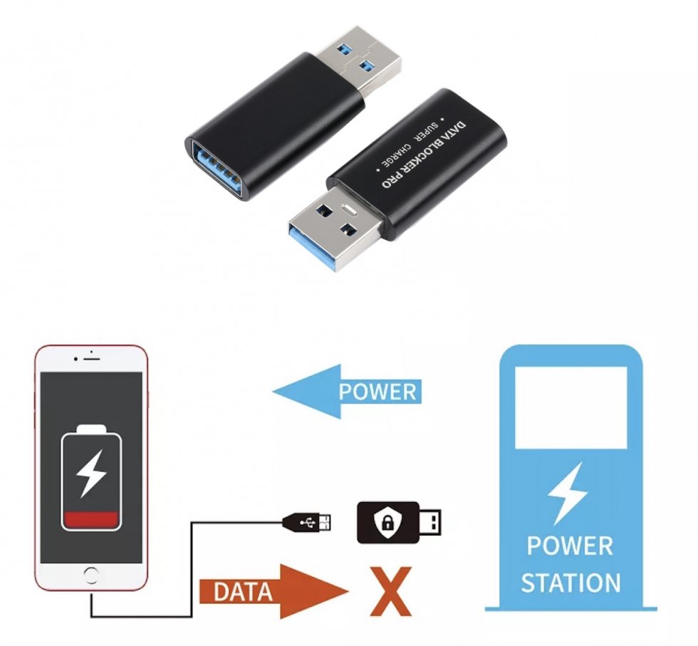 Schutz für das mobile Smartphone während des USB-Aufladens - Data Blocker Pro