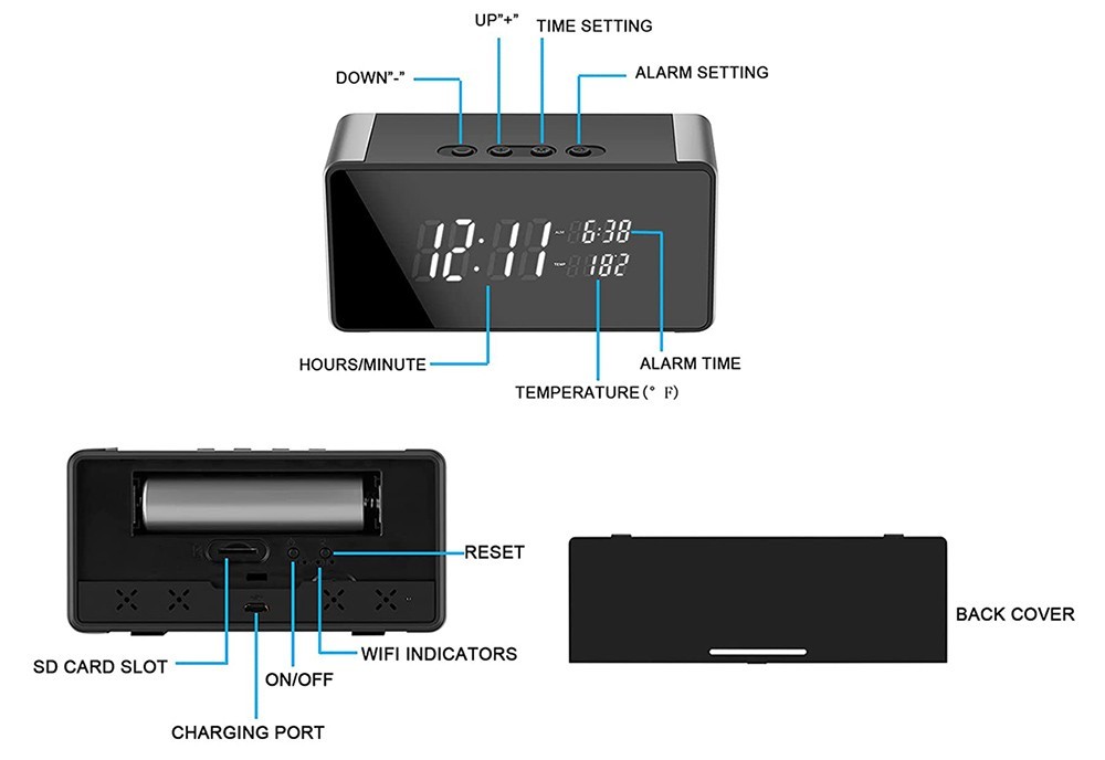 Uhr mit versteckter WLAN-Kamera